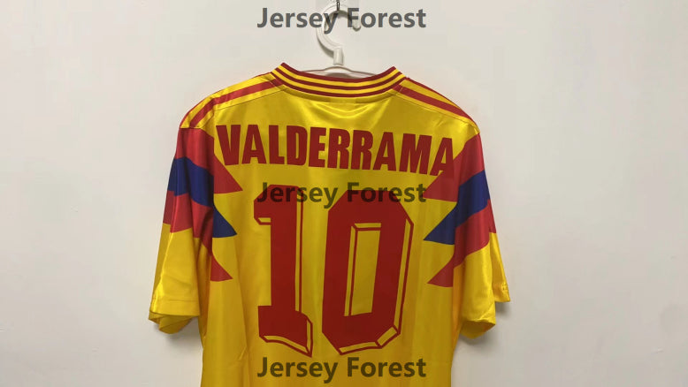 Carlos Valderrama 1990 Colombia National Team Home #10 Original Retro Jersey