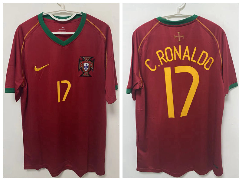 Cristiano Ronaldo CR7 Portugal National Team 2006 Home Original Retro Jersey