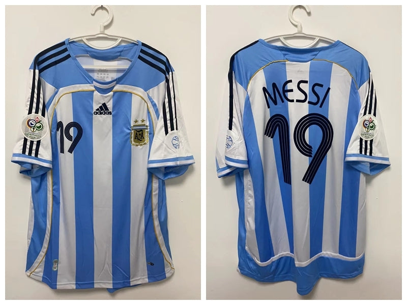 Messi Argentina National Team 2006 World Cup Home Original Retro Jersey