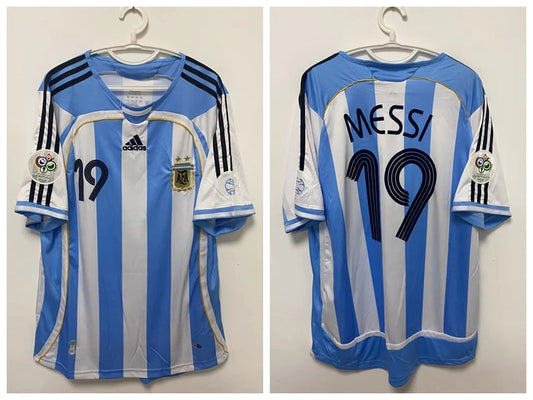 Messi Argentina National Team 2006 World Cup Home Original Retro Jersey