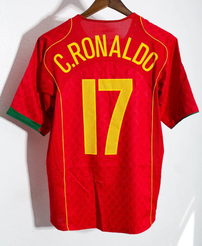 Cristiano Ronaldo CR7 Portugal National Team 2004 Home Original Retro Jersey
