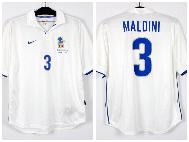 Maldini Italian National Team 1998 Away Original Retro Jersey