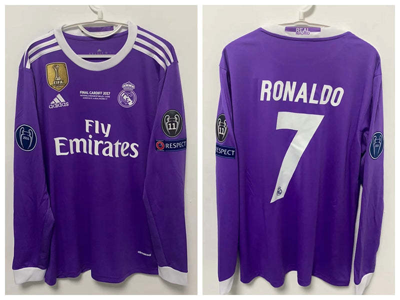 Cristiano Ronaldo CR7 Real Madrid 16/17 Away Original Retro Jersey Purple