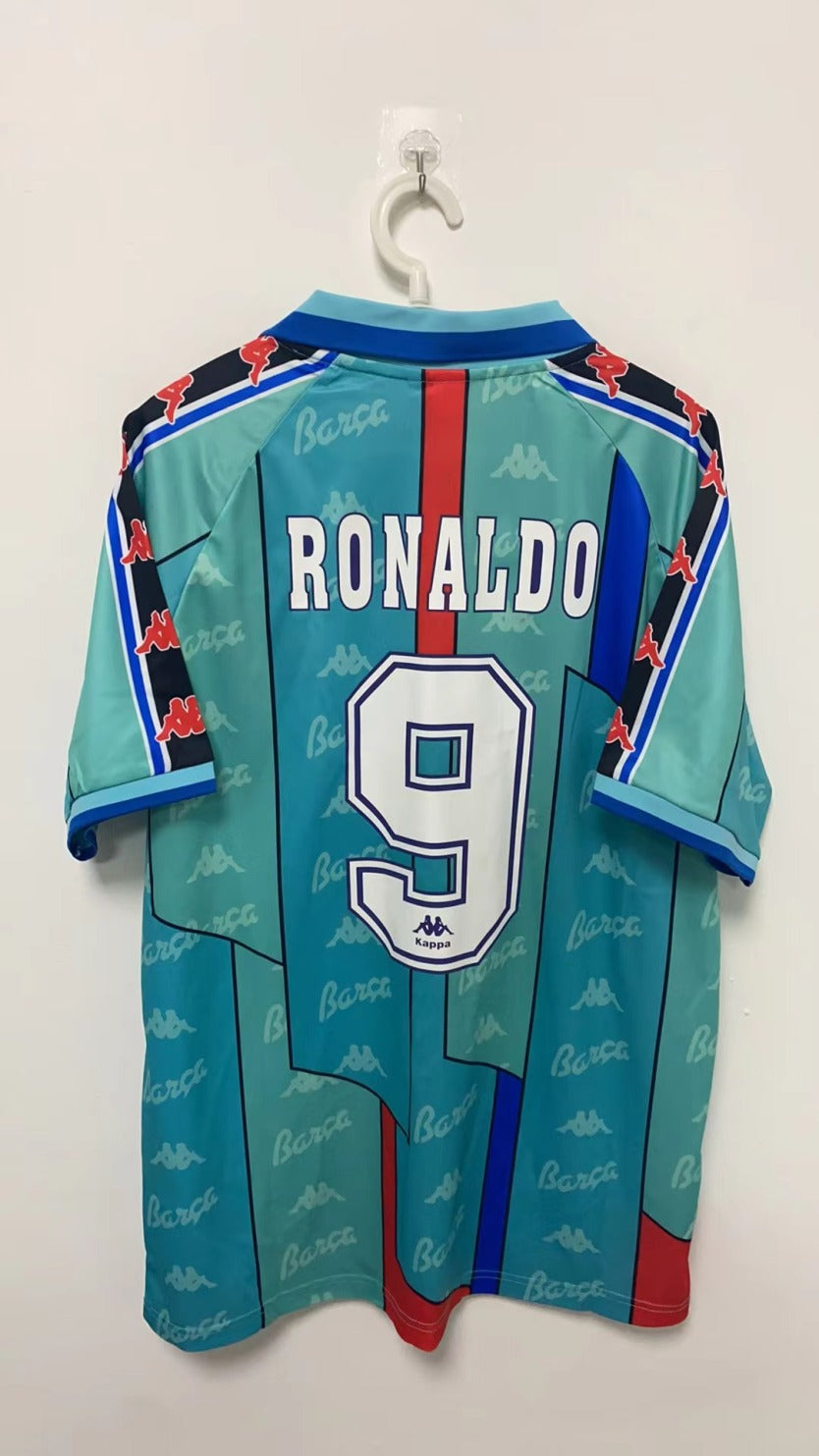 Ronaldo Barcelona 96/97 away game short sleeved Original Retro Jersey