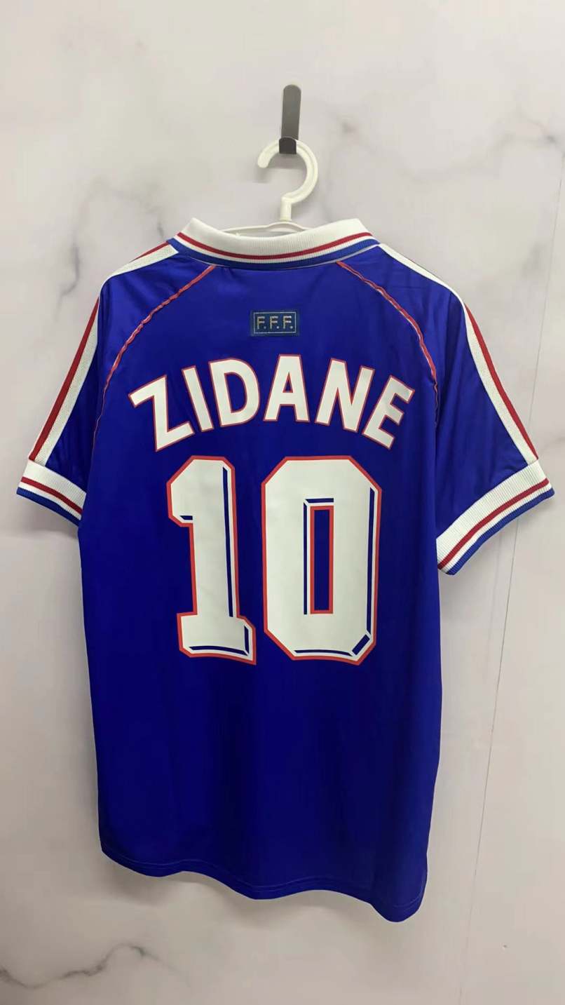 Zidane France National Team 1998 Home Original Retro Jersey