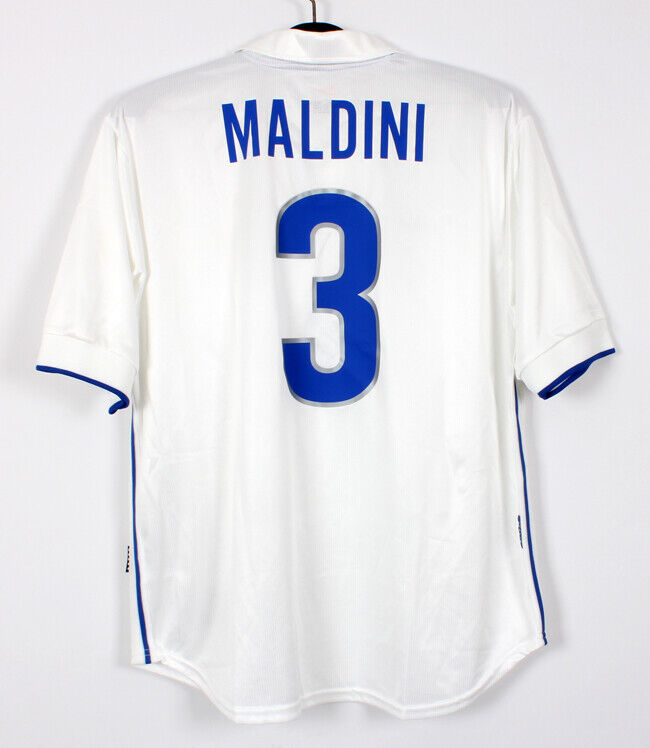 Maldini Italian National Team 1998 Away Original Retro Jersey