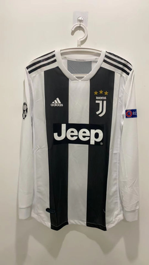 Cristiano Ronaldo CR7 Juventus 18/19 Home Long sleeve Retro Jersey
