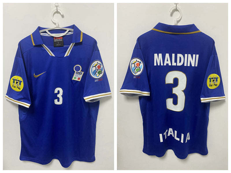 Maldini Italian National Team 1996 Home Original Retro Jersey