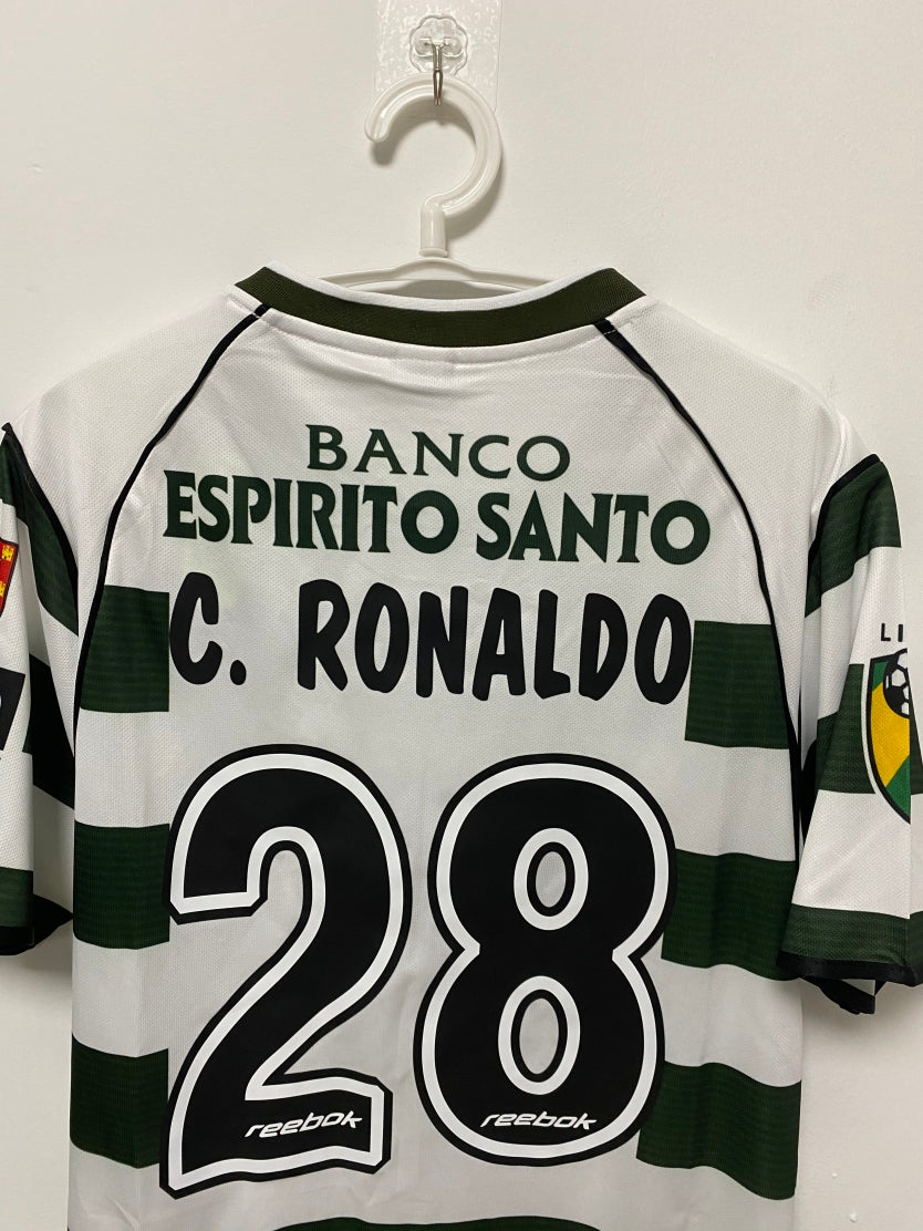 Cristiano Ronaldo CR7 Sporting Lisbon 01/03 Home Short-sleeve Retro Jersey