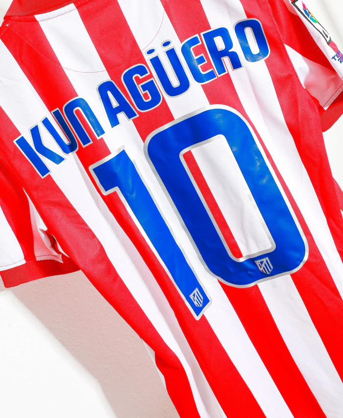 KUN Aguero Atletico Madrid 09/10 Home Original Retro Jersey
