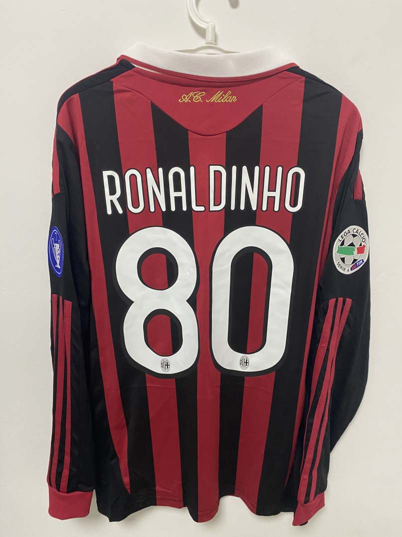 Ronaldinho AC Milan 09/10 Maldini Memorial Match Home Original Retro Jersey