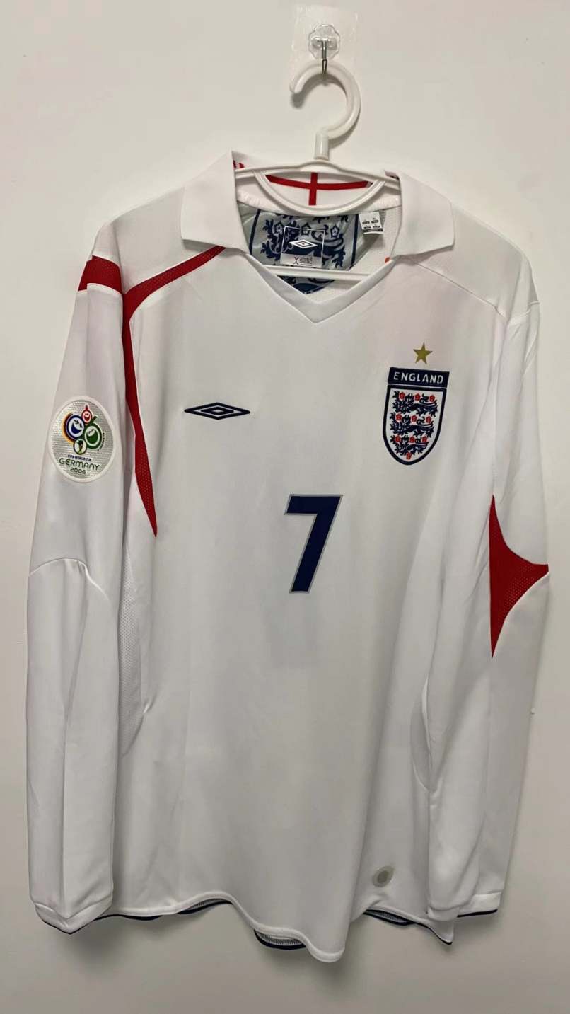 David Beckham England National Team 2006 Home Original Retro Jersey