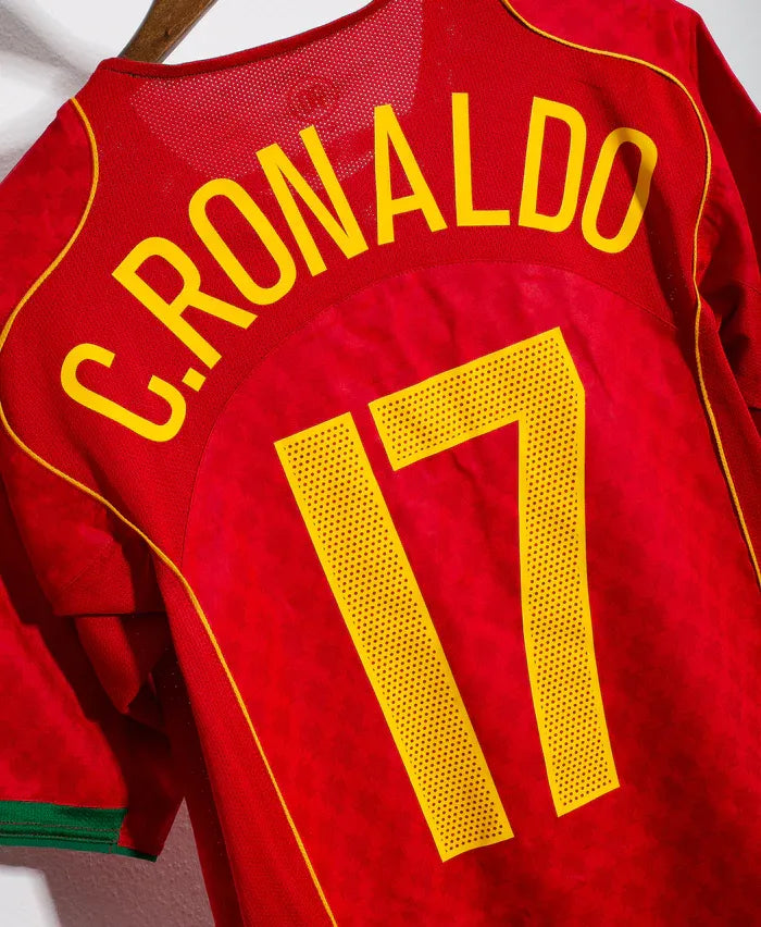 Cristiano Ronaldo CR7 Portugal National Team 2004 Home Original Retro Jersey
