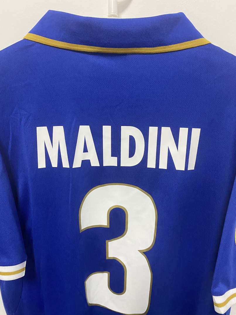 Maldini Italian National Team 1996 Home Original Retro Jersey
