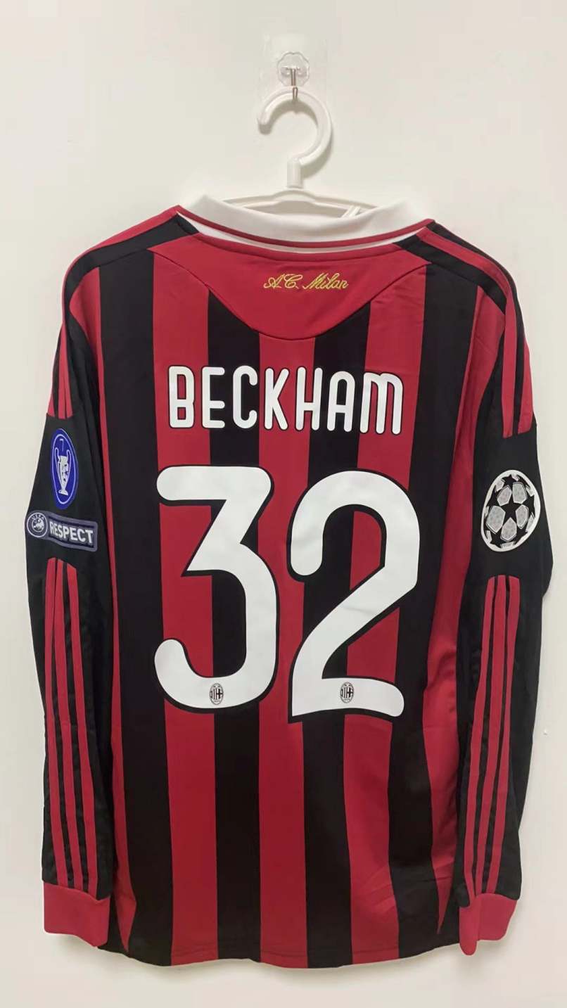 David Beckham AC Milan 09/10 Home Original Retro Jersey
