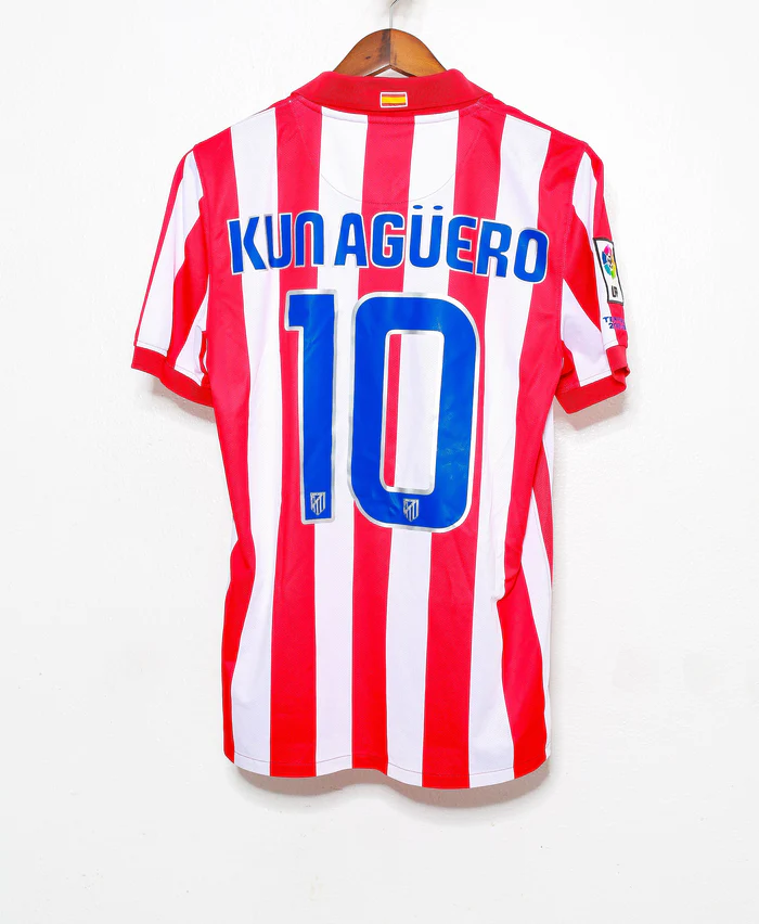 KUN Aguero Atletico Madrid 09/10 Home Original Retro Jersey