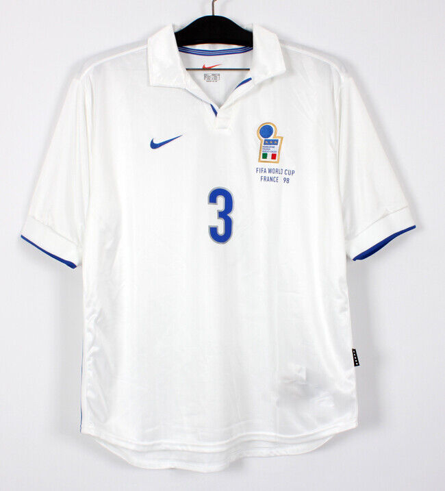 Maldini Italian National Team 1998 Away Original Retro Jersey