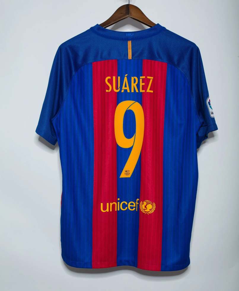 Luis Suarez Barcelona 16/17 Home Original Retro Jersey