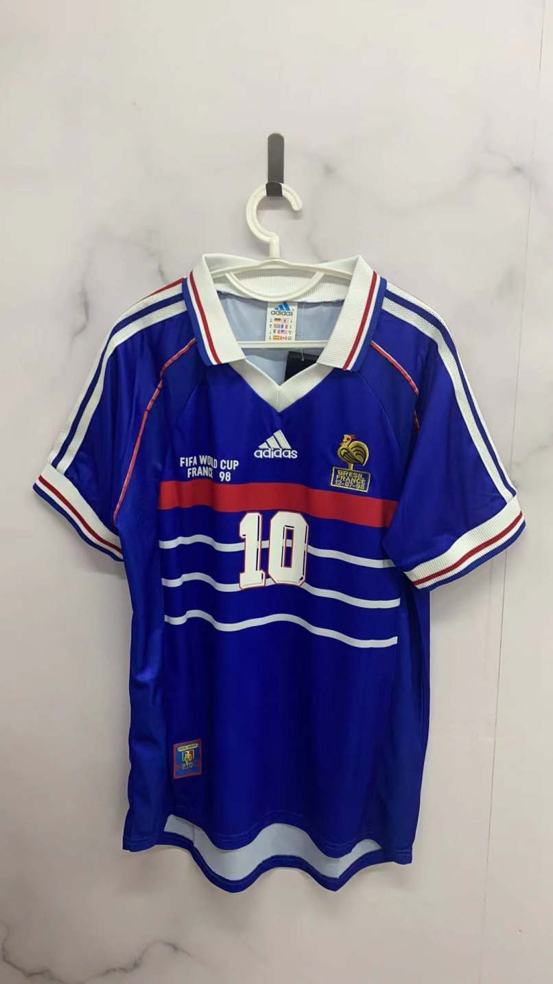 Zidane France National Team 1998 Home Original Retro Jersey