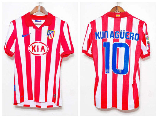 KUN Aguero Atletico Madrid 09/10 Home Original Retro Jersey