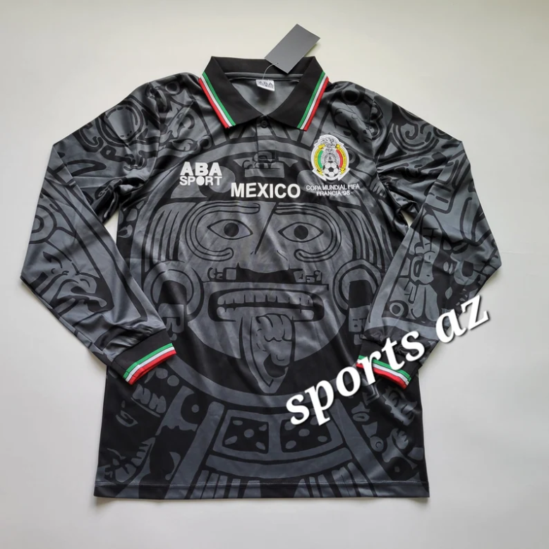 Mexico National Team 1998 Away Original Retro Jersey Black