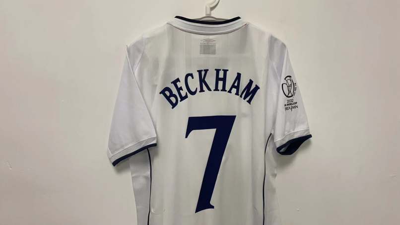 David Beckham England National Team2002 Home Original Retro Jersey