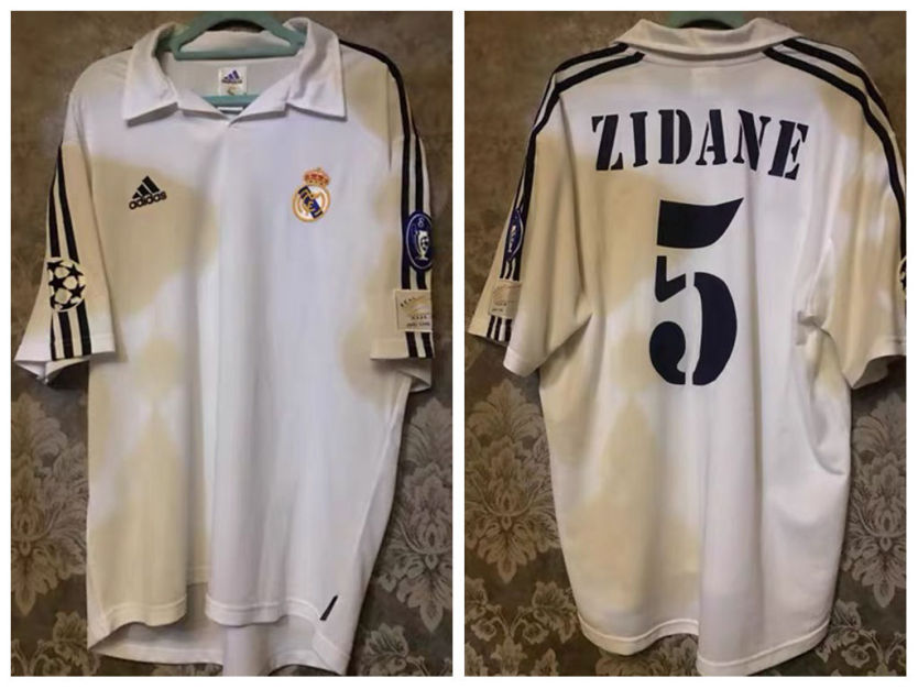Zidane Real Madrid 01/02 Home Original Retro short sleeve Jersey