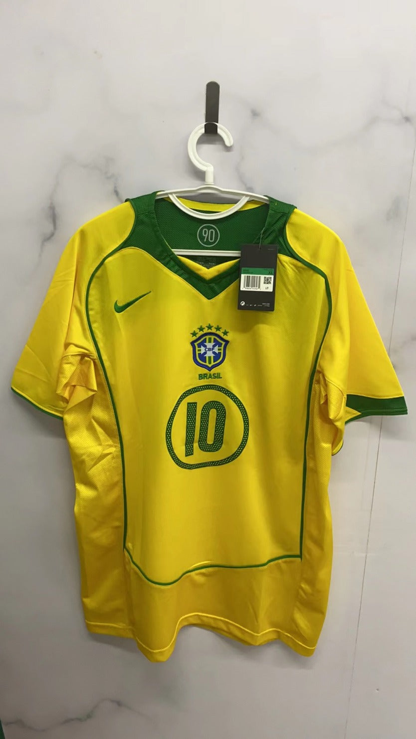 Ronaldinho Brazilian National Team 2004 Home Original Retro Jersey