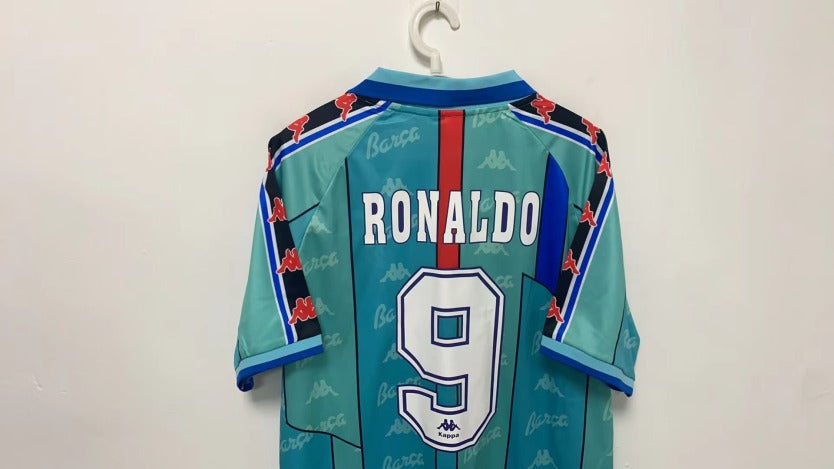 Ronaldo Barcelona 96/97 away game short sleeved Original Retro Jersey