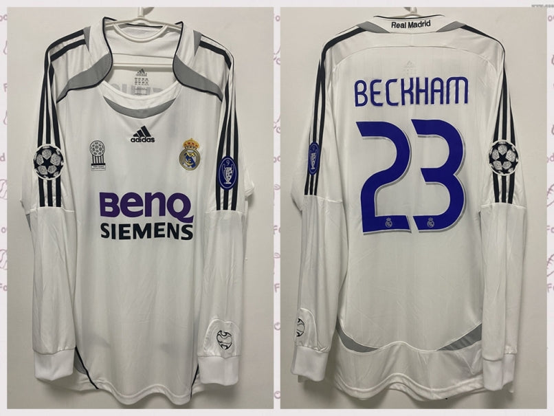 David Beckham Real Madrid 06/07 Home Original Retro Jersey