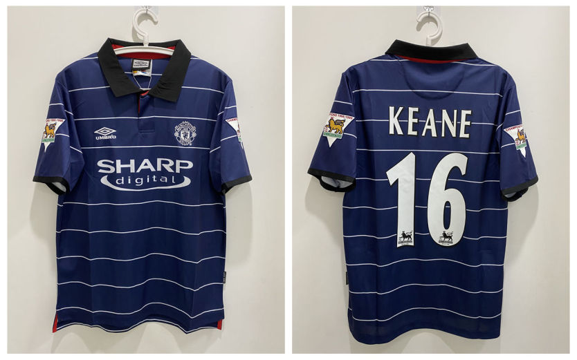 keane Manchester United 99/00 Away game Retro Jersey