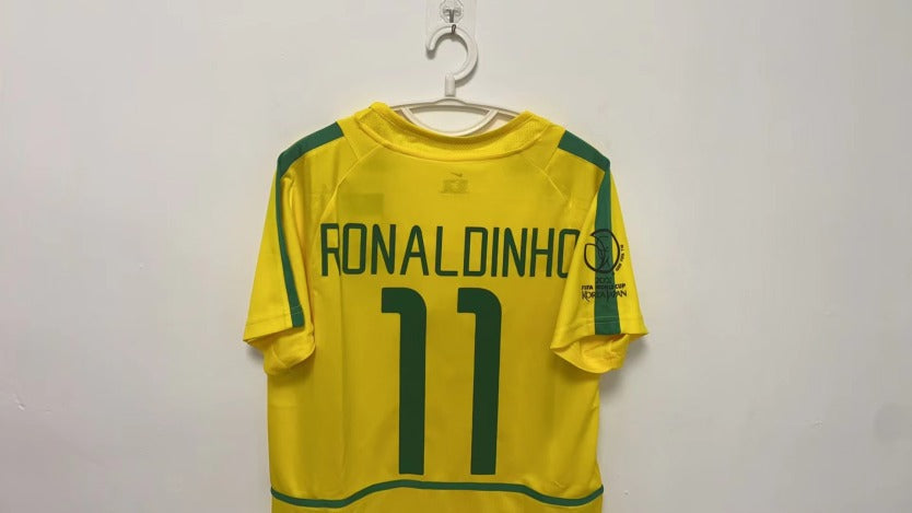 Ronaldinho Brazilian National Team 2002 Home Original Retro Jersey