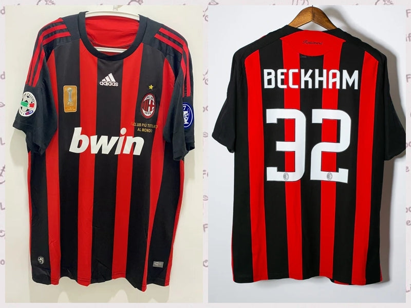 David Beckham AC Milan 08/09 Home Original Retro Jersey