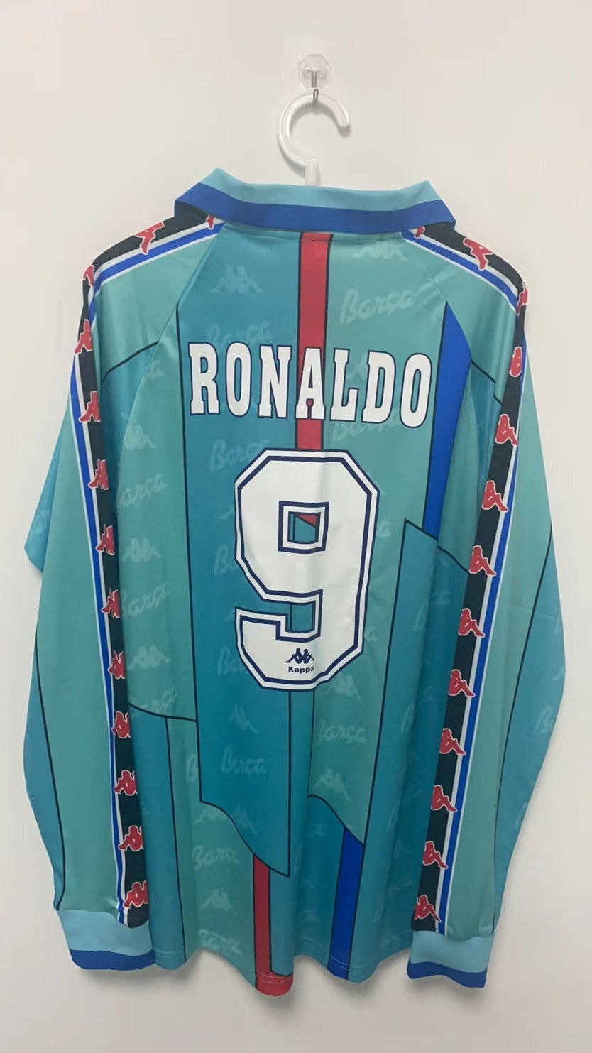 Ronaldo Barcelona 96/97 away long sleeved Original Retro Jersey
