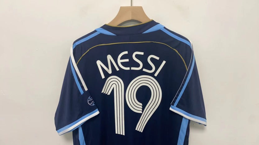 Messi Argentina National Team 2006 World Cup Away Original Retro Jersey
