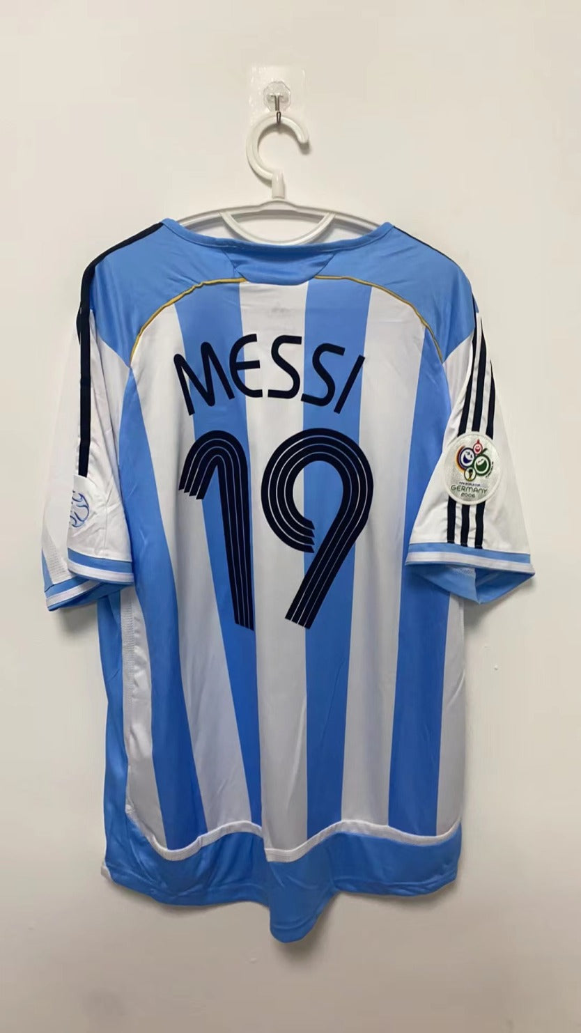 Messi Argentina National Team 2006 World Cup Home Original Retro Jersey