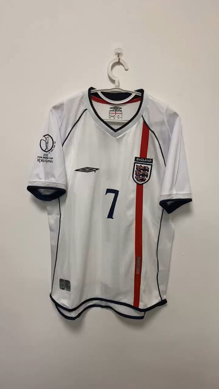 David Beckham England National Team2002 Home Original Retro Jersey
