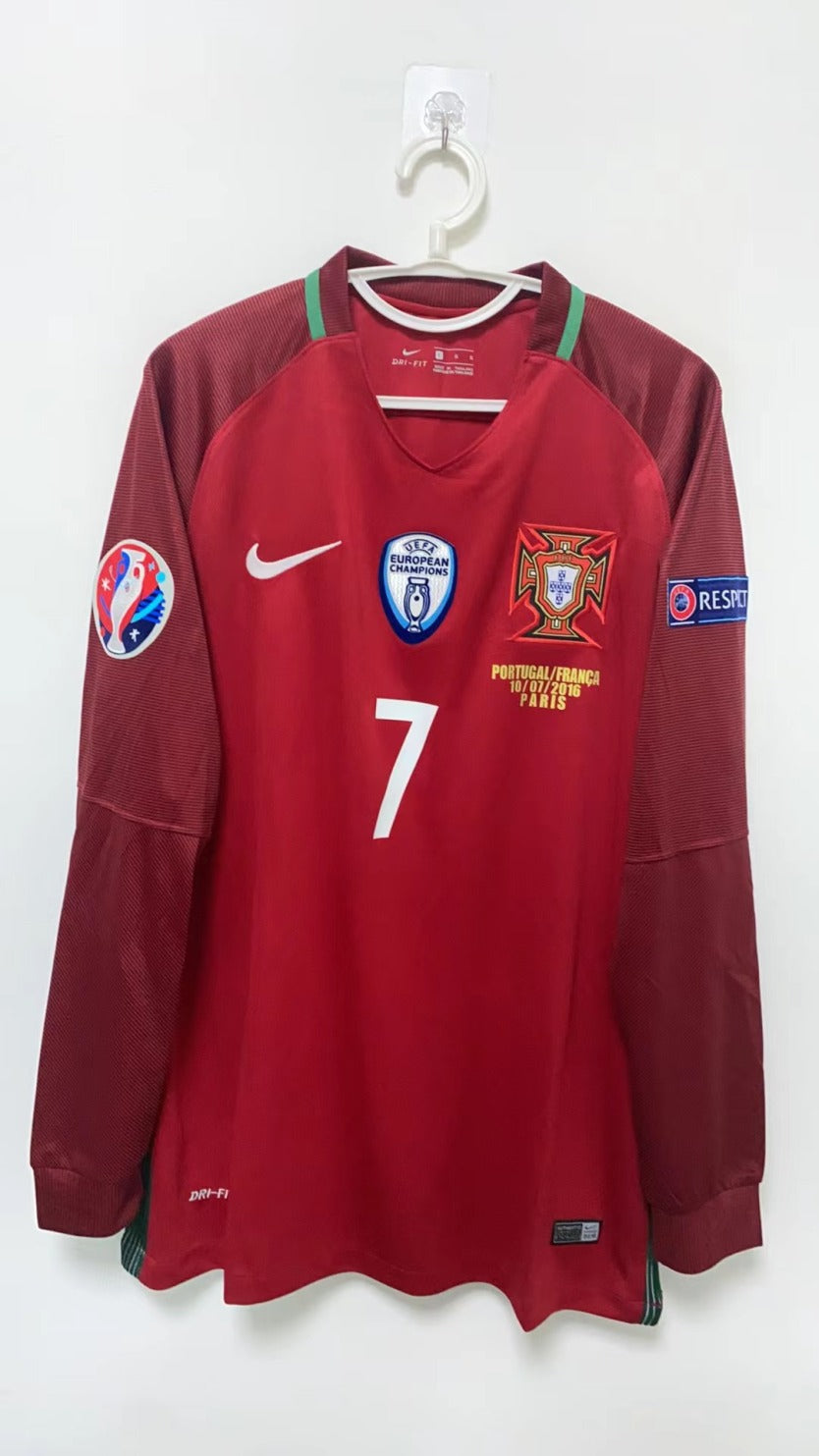 Cristiano Ronaldo CR7 Portugal National Team 2016 Home Original Retro Jersey