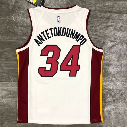 Giannis Antetokounmpo Miami Heat White Jersey #34
