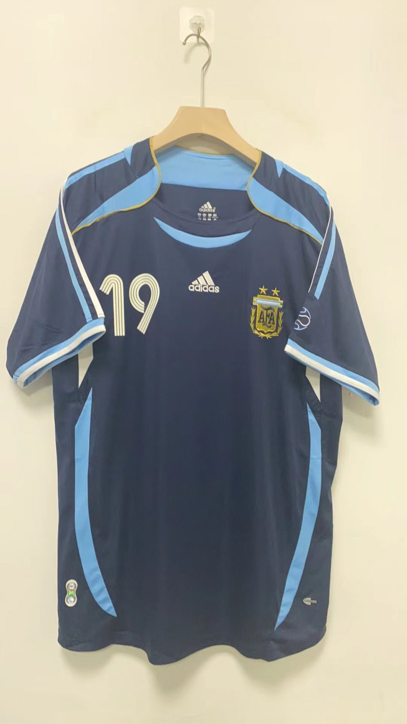 Messi Argentina National Team 2006 World Cup Away Original Retro Jersey