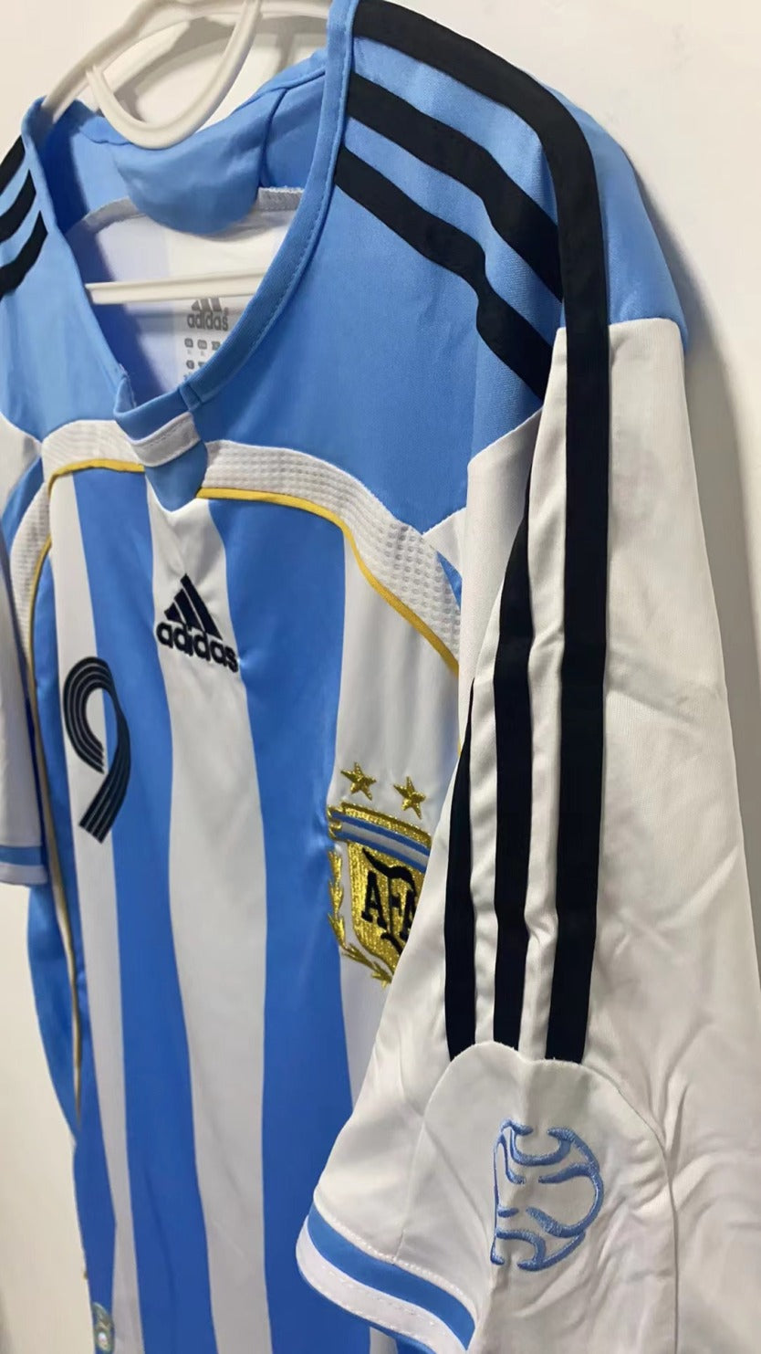 Messi Argentina National Team 2006 World Cup Home Original Retro Jersey