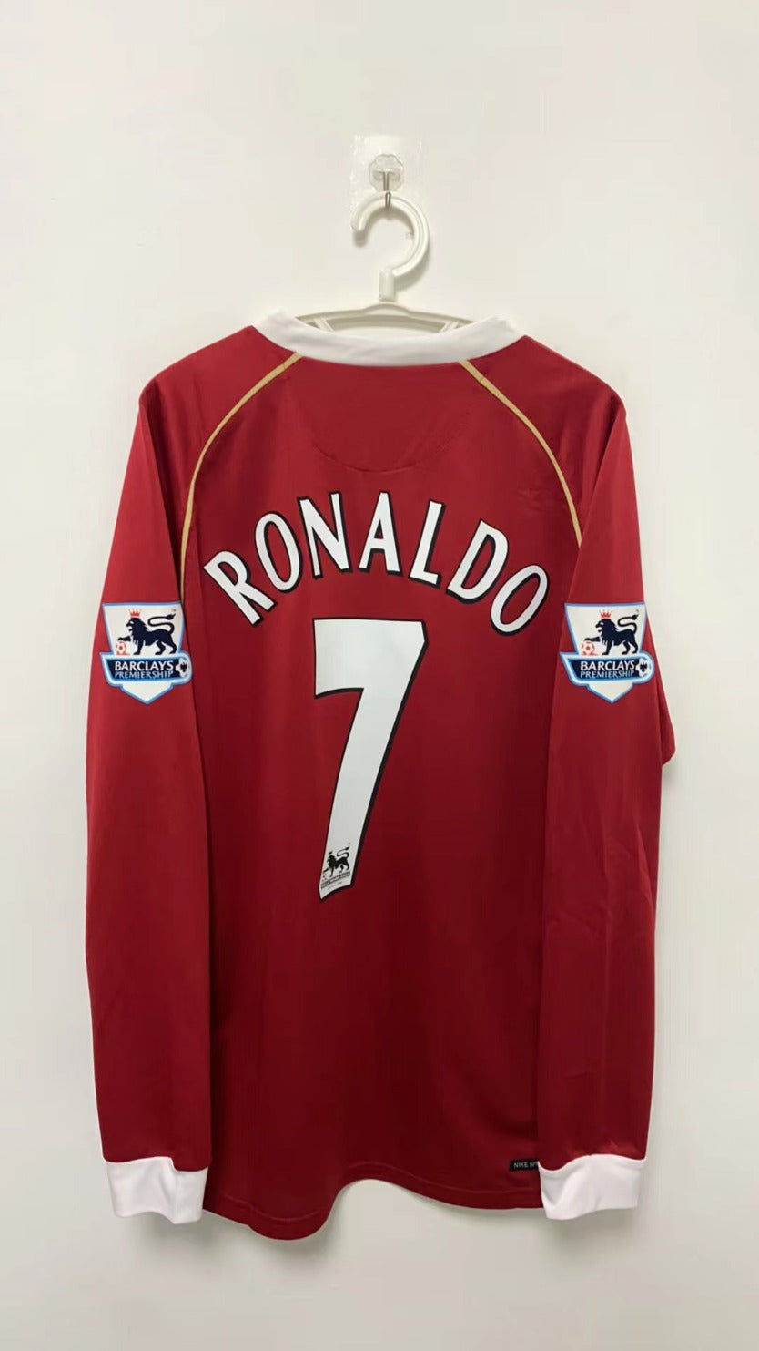 Cristiano Ronaldo CR7 Manchester United 06/07 Home Long sleeve Retro Jersey