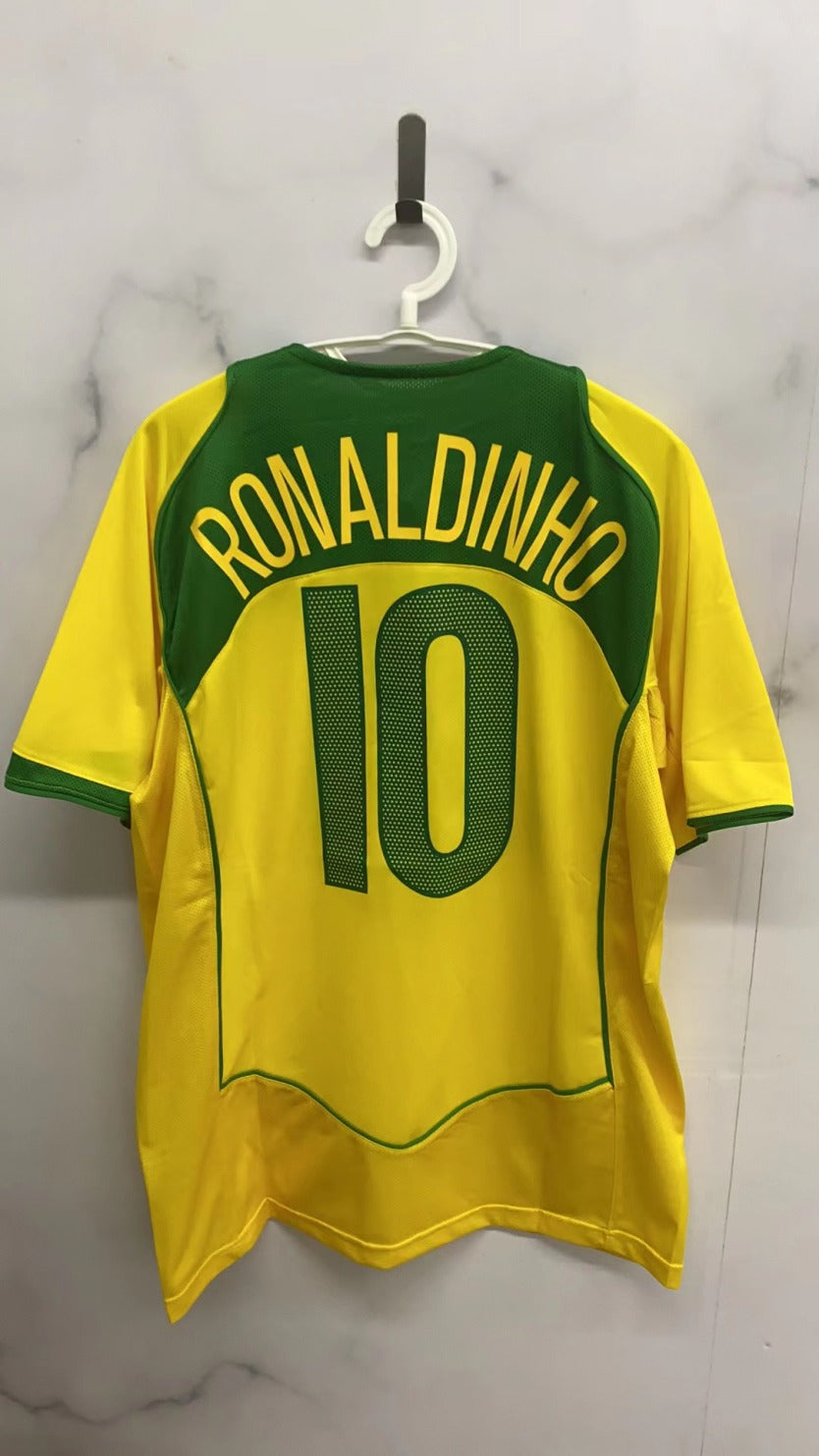 Ronaldinho Brazilian National Team 2004 Home Original Retro Jersey