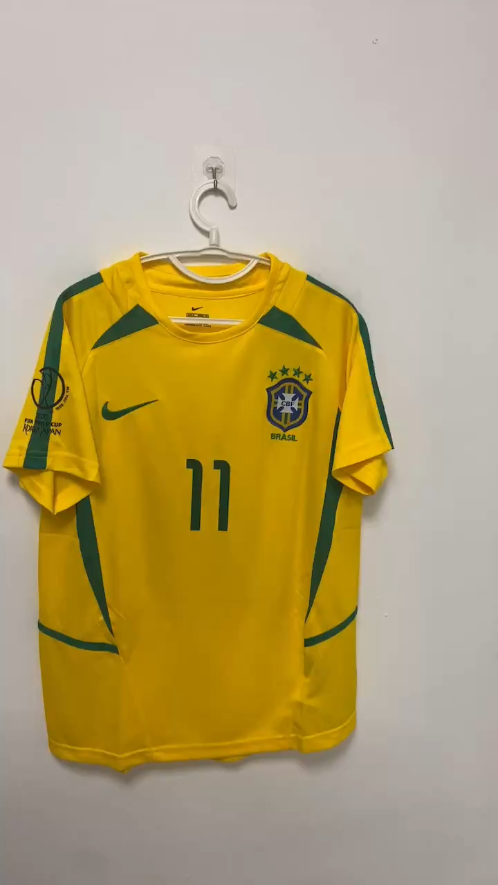 Ronaldinho Brazilian National Team 2002 Home Original Retro Jersey