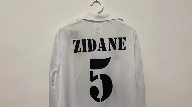 Zidane Real Madrid 02/03 Home Original Retro long sleeve Jersey
