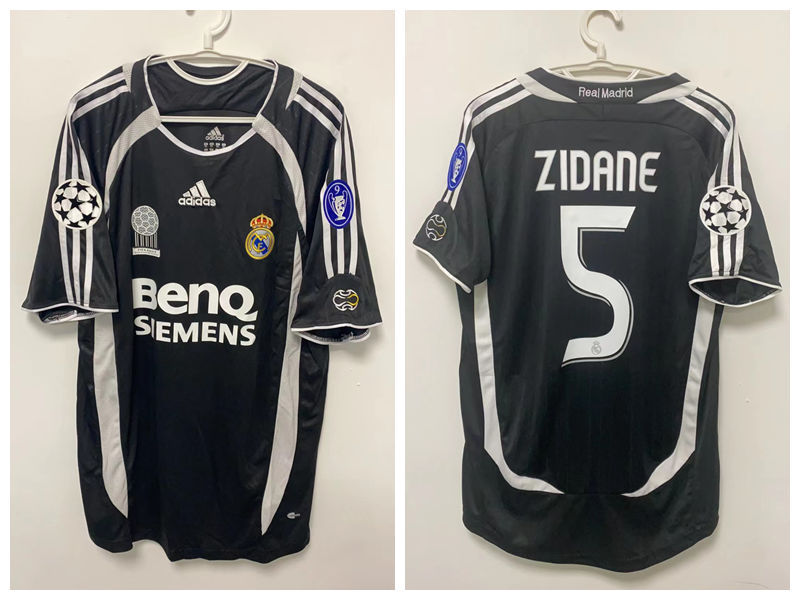 Zidane Real Madrid 05/06 Second away game in the Champions League Original Retro Jersey