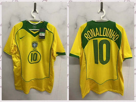 Ronaldinho Brazilian National Team 2004 Home Original Retro Jersey