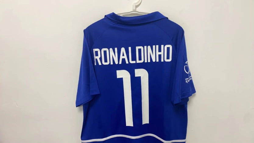 Ronaldinho Brazilian National Team 2002 away game Original Retro Jersey