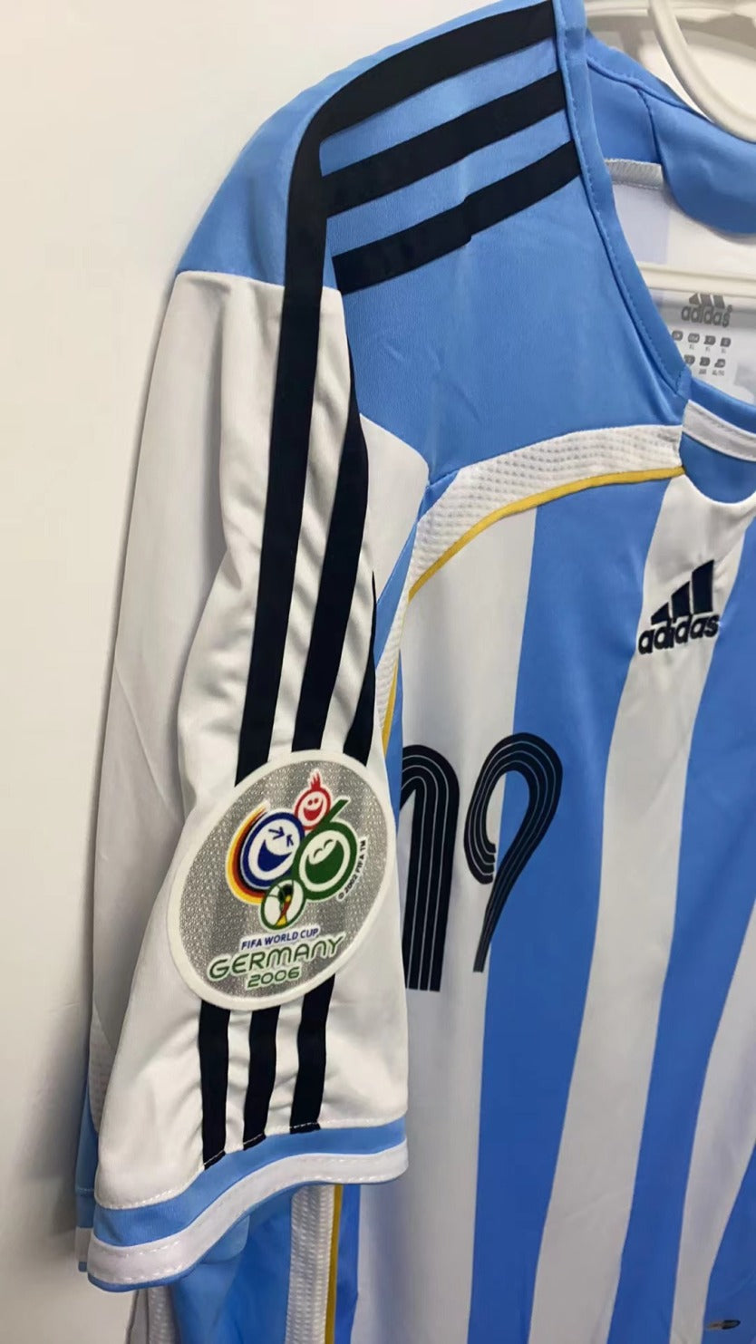 Messi Argentina National Team 2006 World Cup Home Original Retro Jersey
