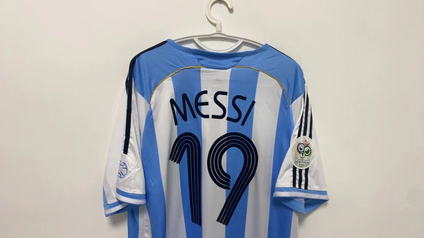 Messi Argentina National Team 2006 World Cup Home Original Retro Jersey